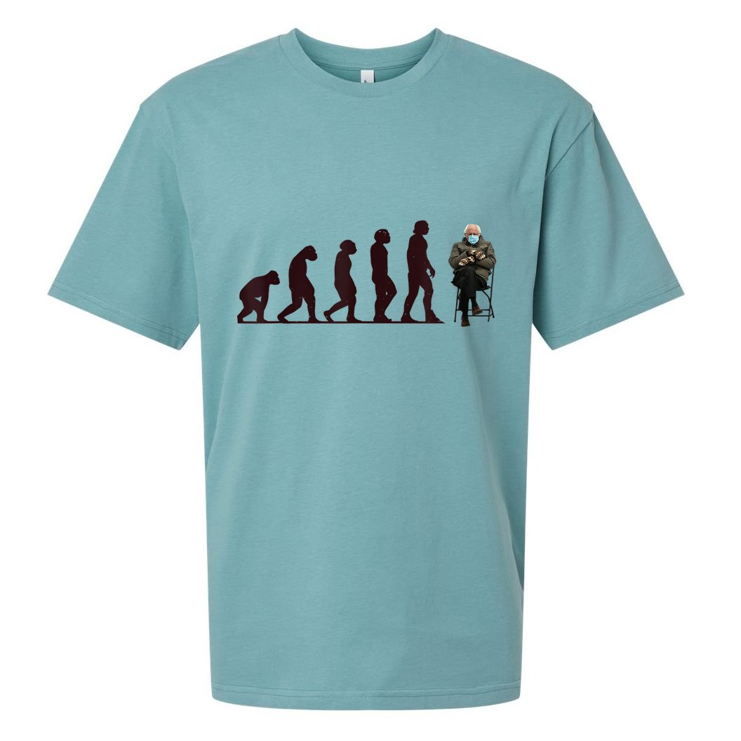 Evolution Of Bernie Sanders Mittens Meme Sueded Cloud Jersey T-Shirt