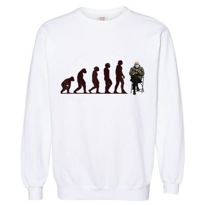 Evolution Of Bernie Sanders Mittens Meme Garment-Dyed Sweatshirt