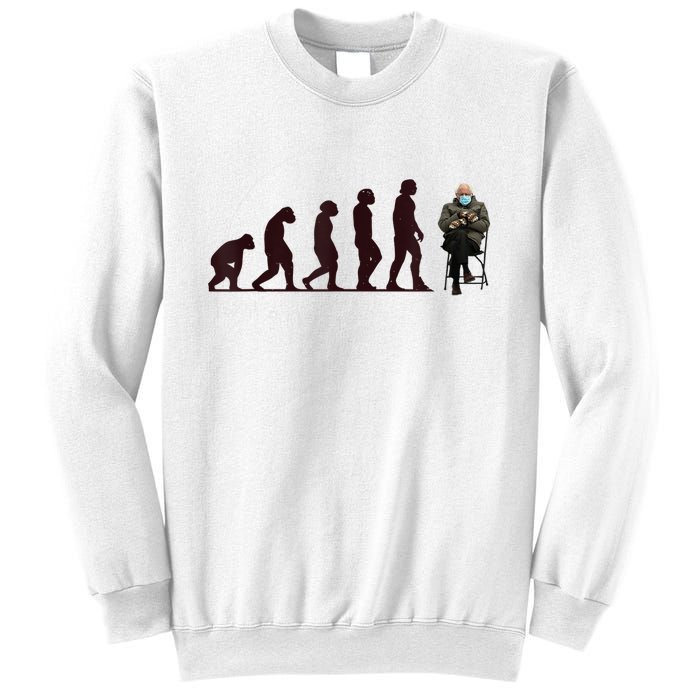 Evolution Of Bernie Sanders Mittens Meme Sweatshirt