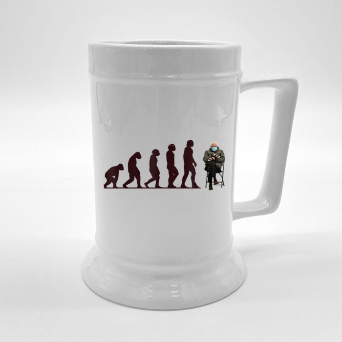 Evolution Of Bernie Sanders Mittens Meme Beer Stein