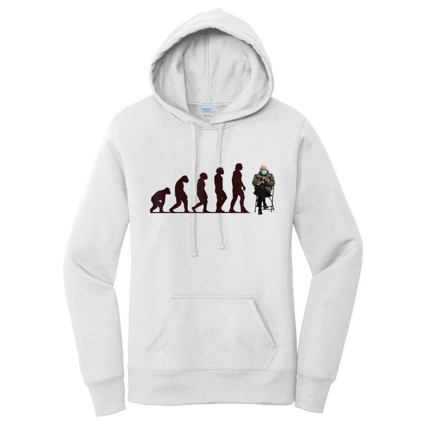 Evolution Of Bernie Sanders Mittens Meme Women's Pullover Hoodie