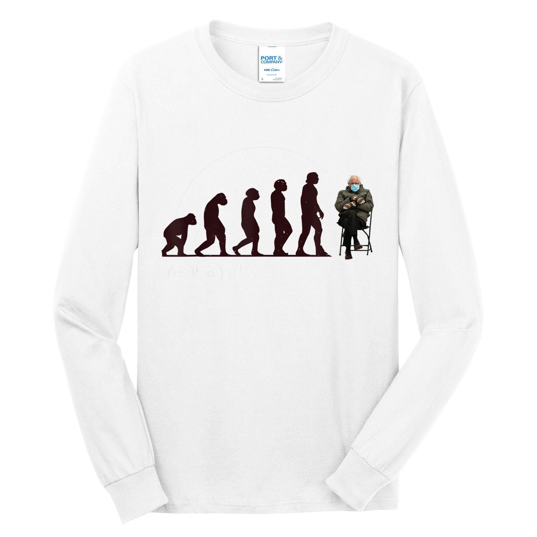 Evolution Of Bernie Sanders Mittens Meme Tall Long Sleeve T-Shirt