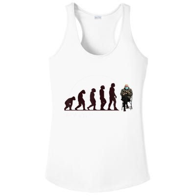 Evolution Of Bernie Sanders Mittens Meme Ladies PosiCharge Competitor Racerback Tank