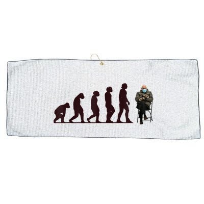 Evolution Of Bernie Sanders Mittens Meme Large Microfiber Waffle Golf Towel