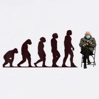 Evolution Of Bernie Sanders Mittens Meme Cooling Performance Long Sleeve Crew