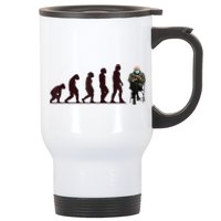 Evolution Of Bernie Sanders Mittens Meme Stainless Steel Travel Mug