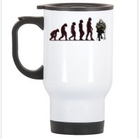 Evolution Of Bernie Sanders Mittens Meme Stainless Steel Travel Mug