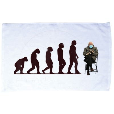 Evolution Of Bernie Sanders Mittens Meme Microfiber Hand Towel