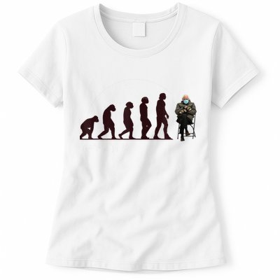 Evolution Of Bernie Sanders Mittens Meme Womens T-Shirt