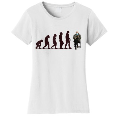 Evolution Of Bernie Sanders Mittens Meme Women's T-Shirt