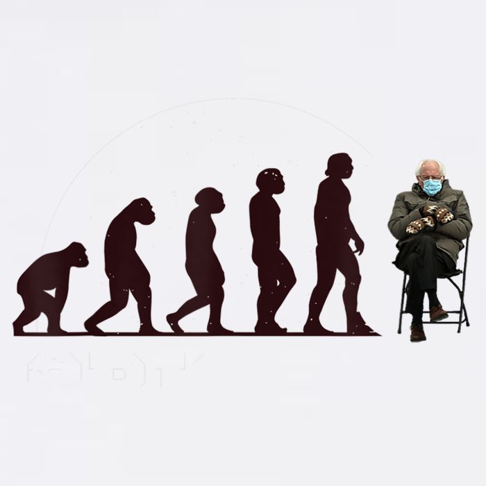 Evolution Of Bernie Sanders Mittens Meme Short Acrylic Beanie