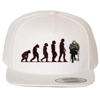 Evolution Of Bernie Sanders Mittens Meme Wool Snapback Cap