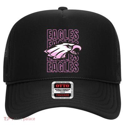 Eagle Out Breast Cancer Awareness High Crown Mesh Back Trucker Hat