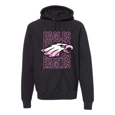 Eagle Out Breast Cancer Awareness Premium Hoodie