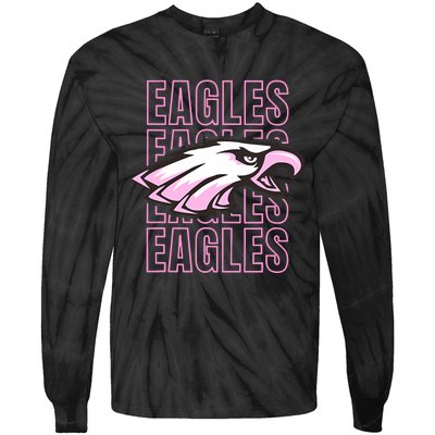 Eagle Out Breast Cancer Awareness Tie-Dye Long Sleeve Shirt