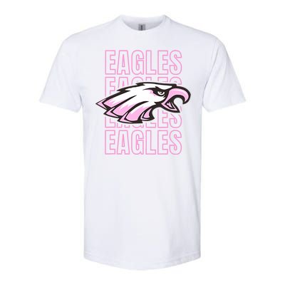 Eagle Out Breast Cancer Awareness Softstyle CVC T-Shirt