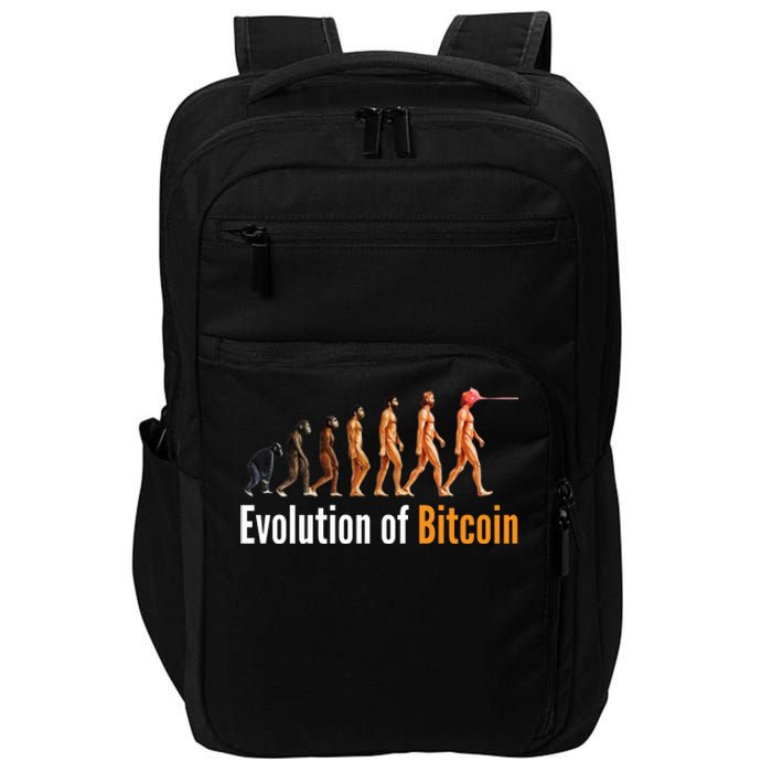 Evolution Of Bitcoin, Ape To Man, Crypto, Cryptocurrency, HODL Bitcoin Impact Tech Backpack