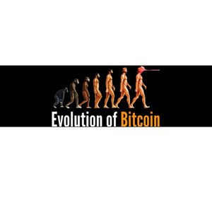 Evolution Of Bitcoin, Ape To Man, Crypto, Cryptocurrency, HODL Bitcoin Bumper Sticker