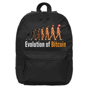 Evolution Of Bitcoin, Ape To Man, Crypto, Cryptocurrency, HODL Bitcoin 16 in Basic Backpack