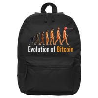 Evolution Of Bitcoin, Ape To Man, Crypto, Cryptocurrency, HODL Bitcoin 16 in Basic Backpack