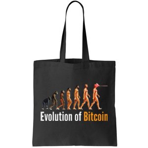 Evolution Of Bitcoin, Ape To Man, Crypto, Cryptocurrency, HODL Bitcoin Tote Bag