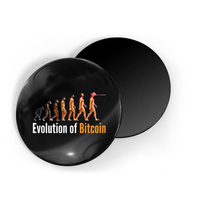 Evolution Of Bitcoin, Ape To Man, Crypto, Cryptocurrency, HODL Bitcoin Magnet