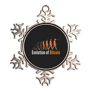 Evolution Of Bitcoin, Ape To Man, Crypto, Cryptocurrency, HODL Bitcoin Metallic Star Ornament