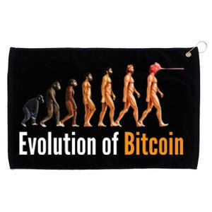 Evolution Of Bitcoin, Ape To Man, Crypto, Cryptocurrency, HODL Bitcoin Grommeted Golf Towel