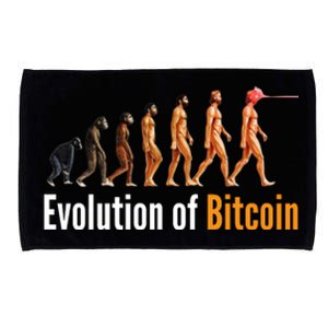 Evolution Of Bitcoin, Ape To Man, Crypto, Cryptocurrency, HODL Bitcoin Microfiber Hand Towel