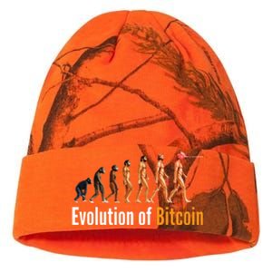 Evolution Of Bitcoin, Ape To Man, Crypto, Cryptocurrency, HODL Bitcoin Kati Licensed 12" Camo Beanie