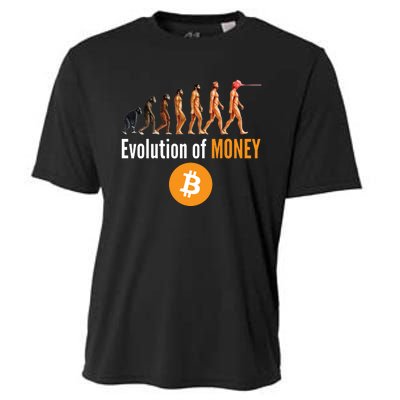 Evolution Of Bitcoin, BTC, Crypto, Cryptocurrency, Blockchain, HODL Bitcoin Cooling Performance Crew T-Shirt