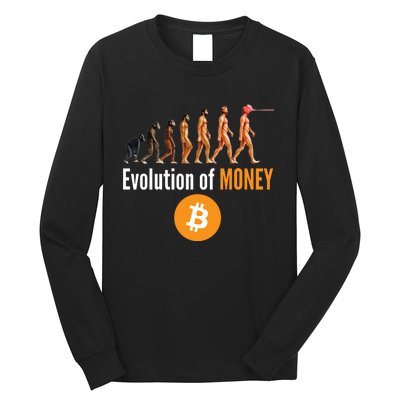 Evolution Of Bitcoin, BTC, Crypto, Cryptocurrency, Blockchain, HODL Bitcoin Long Sleeve Shirt