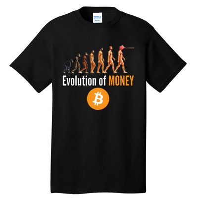 Evolution Of Bitcoin, BTC, Crypto, Cryptocurrency, Blockchain, HODL Bitcoin Tall T-Shirt