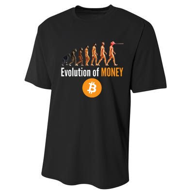 Evolution Of Bitcoin, BTC, Crypto, Cryptocurrency, Blockchain, HODL Bitcoin Performance Sprint T-Shirt