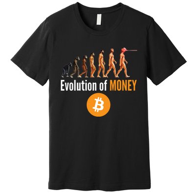 Evolution Of Bitcoin, BTC, Crypto, Cryptocurrency, Blockchain, HODL Bitcoin Premium T-Shirt