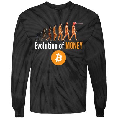 Evolution Of Bitcoin, BTC, Crypto, Cryptocurrency, Blockchain, HODL Bitcoin Tie-Dye Long Sleeve Shirt