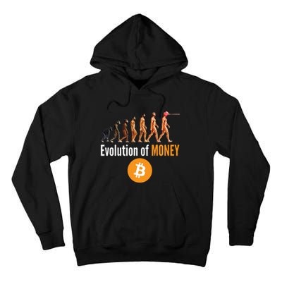 Evolution Of Bitcoin, BTC, Crypto, Cryptocurrency, Blockchain, HODL Bitcoin Tall Hoodie