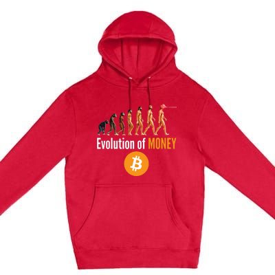 Evolution Of Bitcoin, BTC, Crypto, Cryptocurrency, Blockchain, HODL Bitcoin Premium Pullover Hoodie