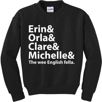 Erin Orla Clare Michelle And The Wee English Fella Kids Sweatshirt