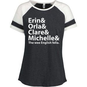 Erin Orla Clare Michelle And The Wee English Fella Enza Ladies Jersey Colorblock Tee