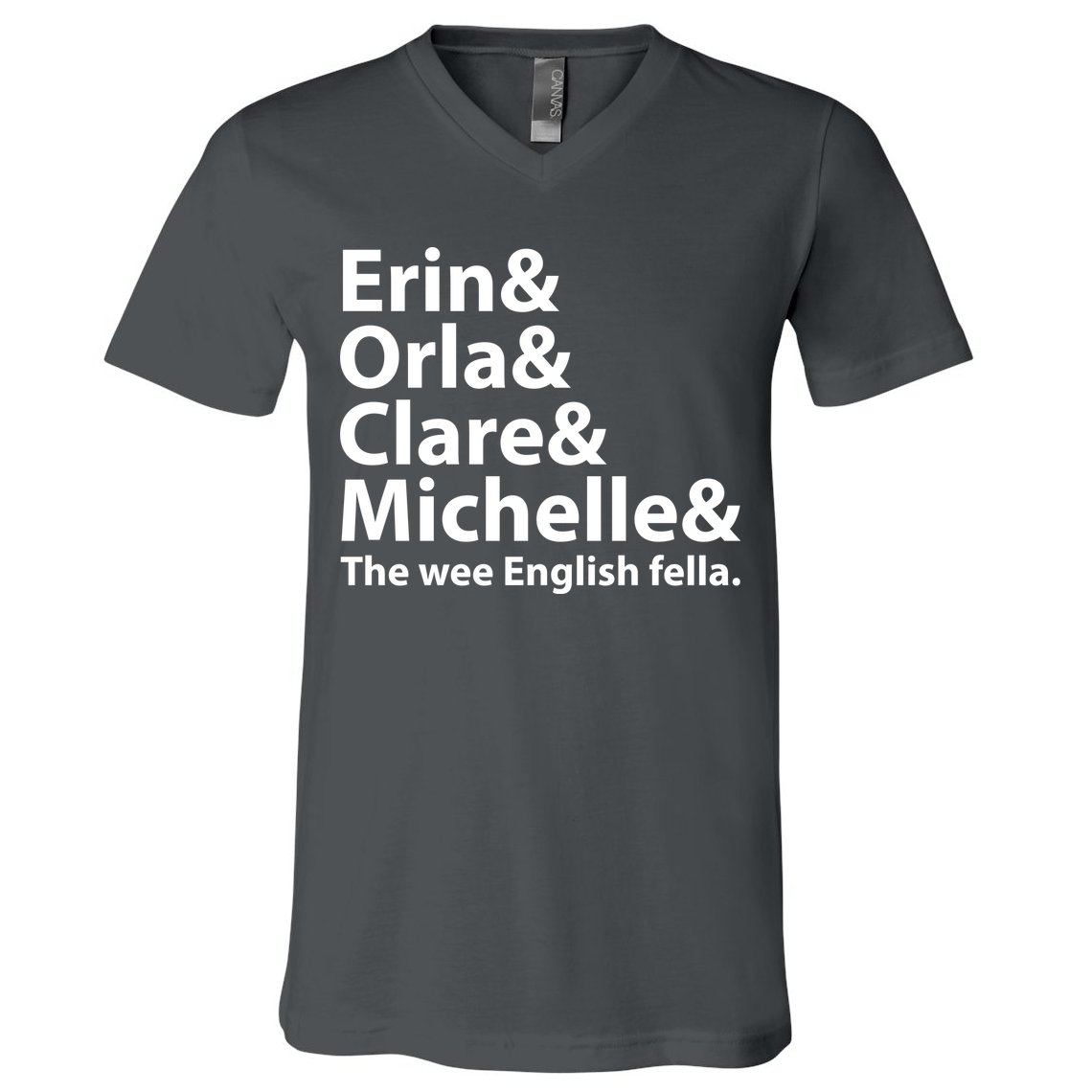 Erin Orla Clare Michelle And The Wee English Fella V-Neck T-Shirt