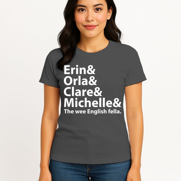 Erin Orla Clare Michelle And The Wee English Fella Womens T-Shirt