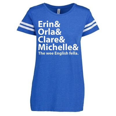 Erin Orla Clare Michelle And The Wee English Fella Enza Ladies Jersey Football T-Shirt