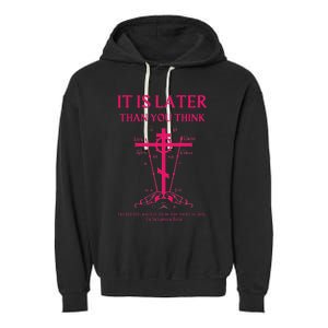 Eastern Orthodox Christian Seraphim Rose Calvary Cross Garment-Dyed Fleece Hoodie