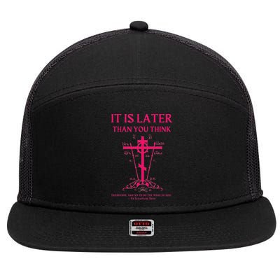 Eastern Orthodox Christian Seraphim Rose Calvary Cross 7 Panel Mesh Trucker Snapback Hat