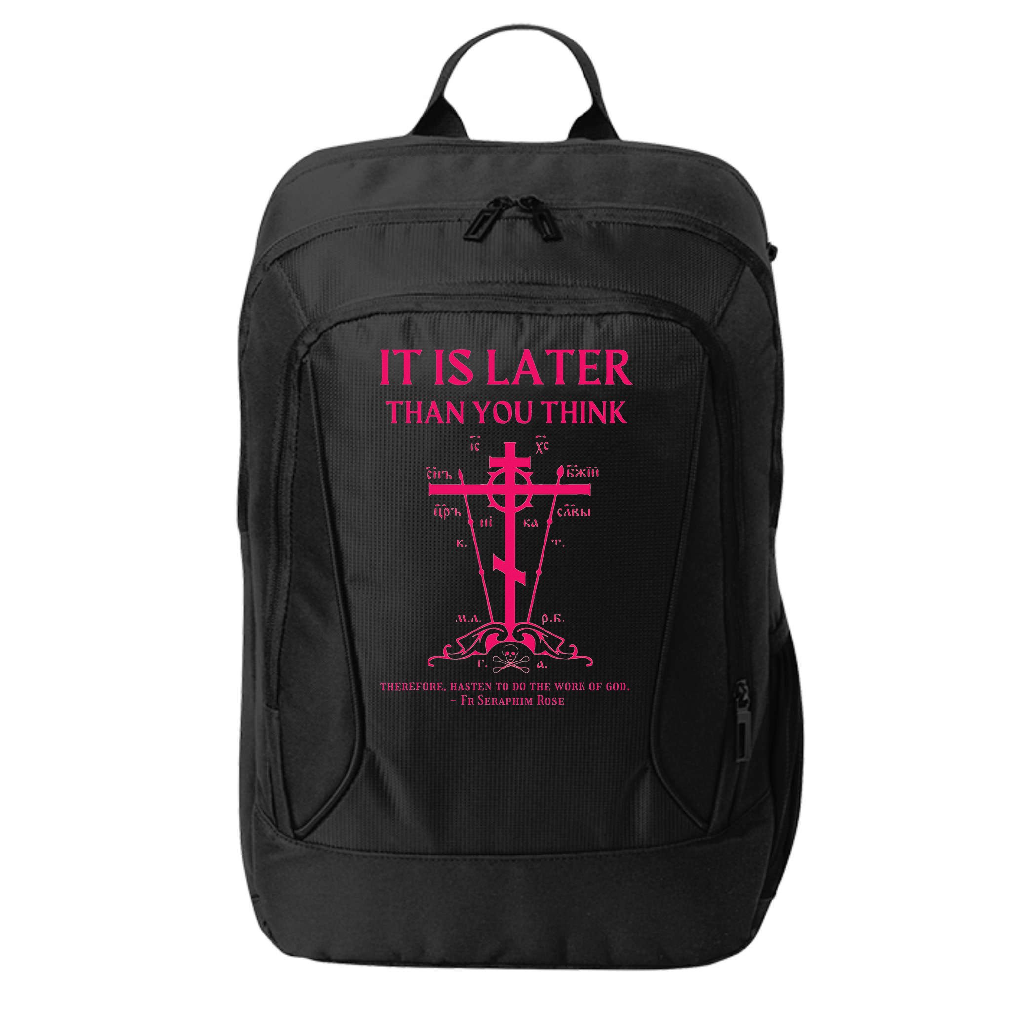 Eastern Orthodox Christian Seraphim Rose Calvary Cross City Backpack