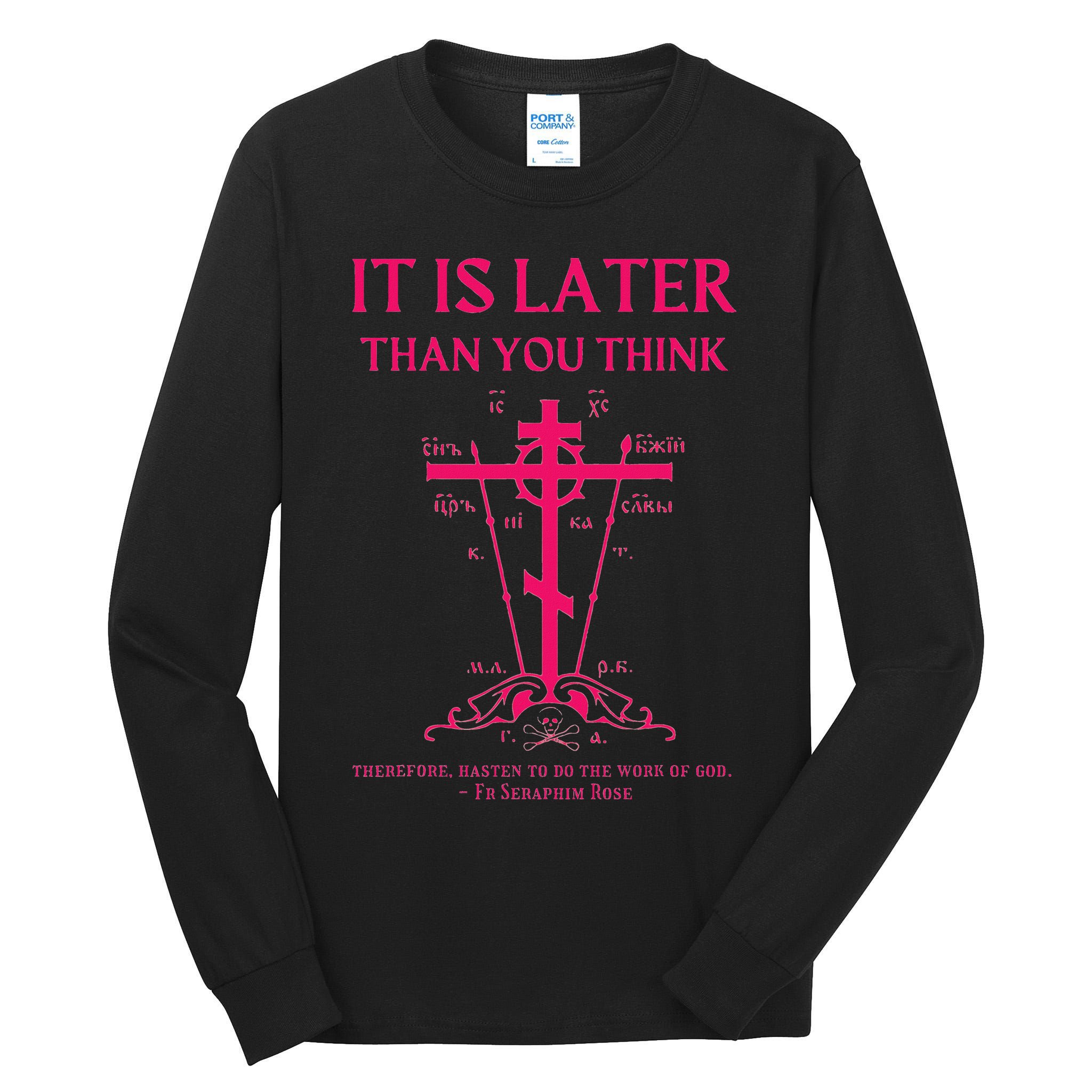 Eastern Orthodox Christian Seraphim Rose Calvary Cross Tall Long Sleeve T-Shirt