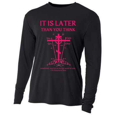 Eastern Orthodox Christian Seraphim Rose Calvary Cross Cooling Performance Long Sleeve Crew