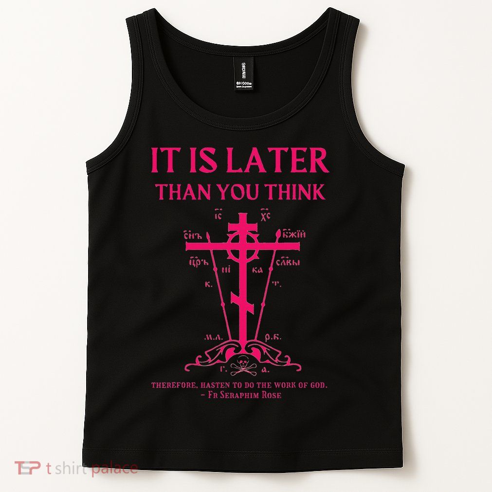 Eastern Orthodox Christian Seraphim Rose Calvary Cross Tank Top