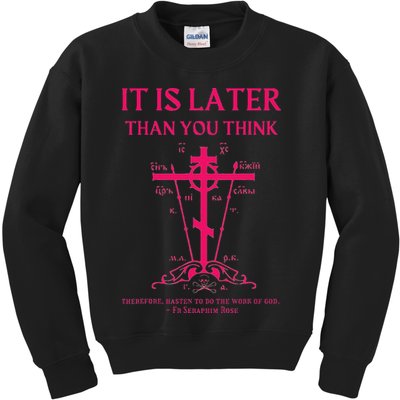 Eastern Orthodox Christian Seraphim Rose Calvary Cross Kids Sweatshirt